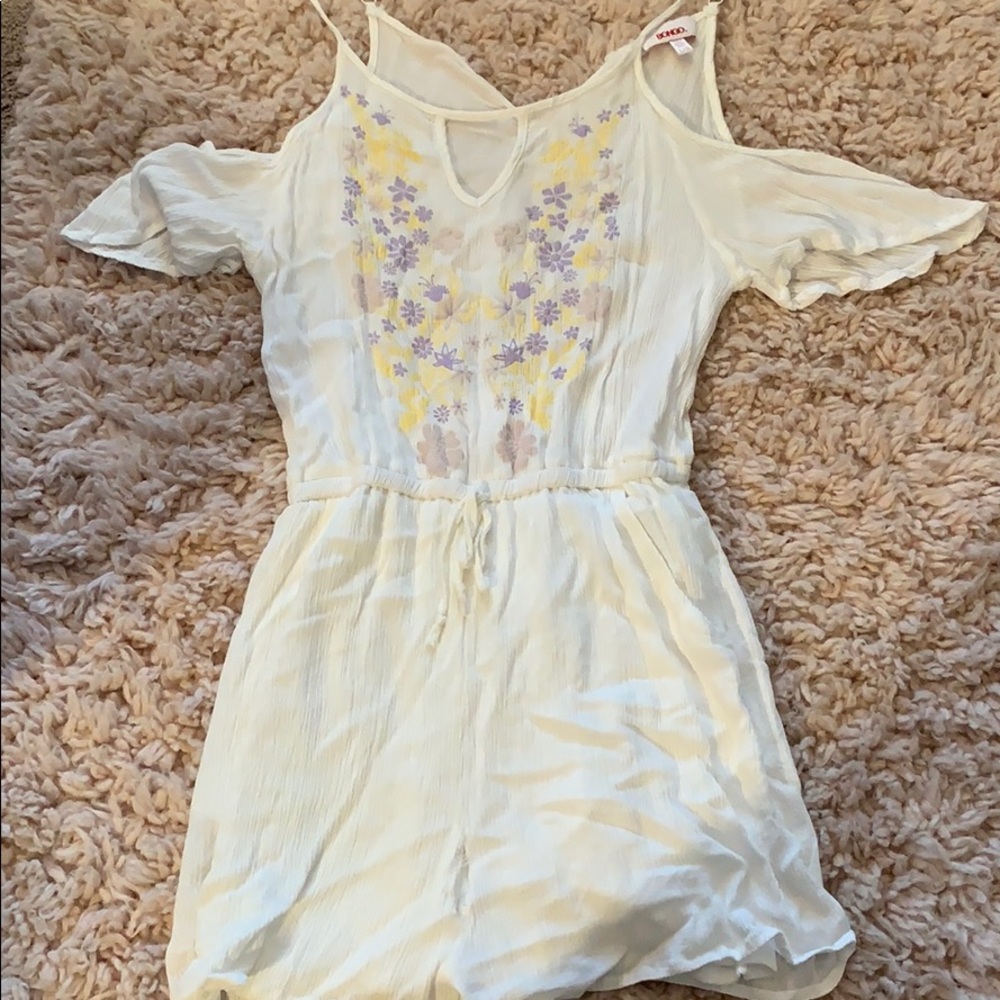White floral romper